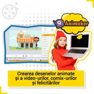 Crearea desenelor animate și a video-urilor, comix-urilor și felicitărilor - Szkoła sztuki cyfrowej dla dzieci w wieku od 8 do 15 lat